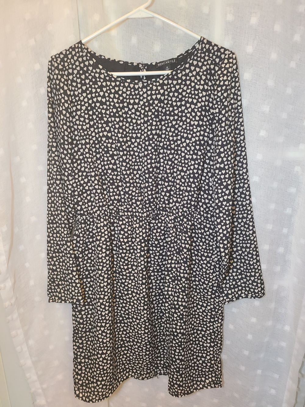 Black and White Heart Print Dress
